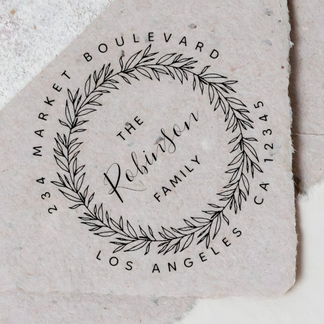 Sello De Caucho Dirección de devolución de script de nombre de fam (Subido por el creador)