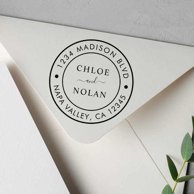 Sello De Caucho Dirección de devolución de script moderna (Subido por el creador)