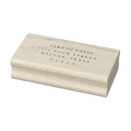 Sello De Caucho Dirección de devolución de sobres de la pareja clá