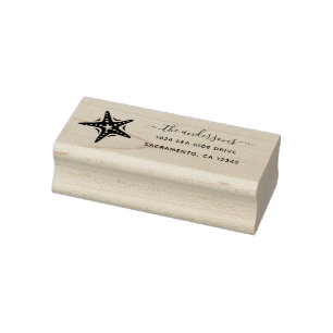 Sello De Caucho Dirección de devolución de Starfish Náutico
