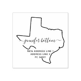 Sello De Caucho dirección de devolución de Texas negocio