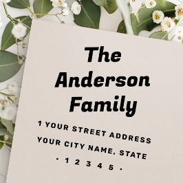 Sello De Caucho Dirección de devolución de tipografía retro negrit