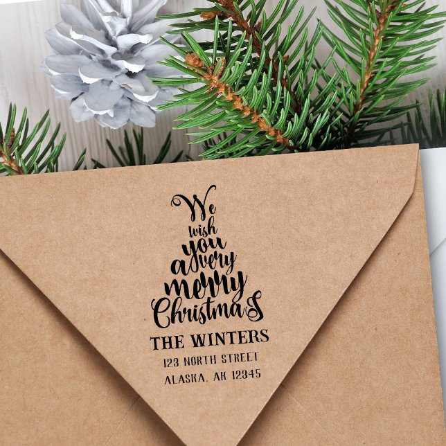 Sello De Caucho Dirección de devolución de vacaciones de árbol de  (Subido por el creador)