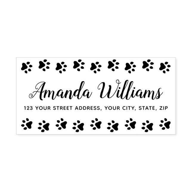 Sello De Caucho Dirección de devolución del borde de impresión de  (Impresión)