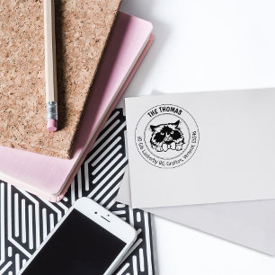 Sello De Caucho Dirección de devolución del gato del Himalaya