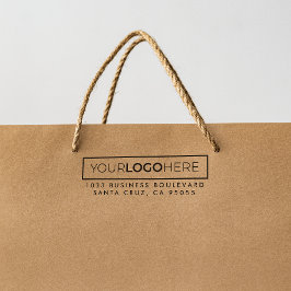 Sello De Caucho Dirección de devolución del logotipo rectangular c