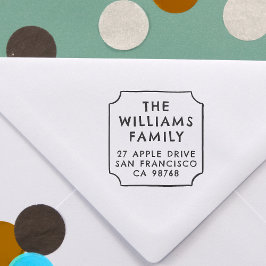 Sello De Caucho Dirección de devolución del marco dibujado a mano