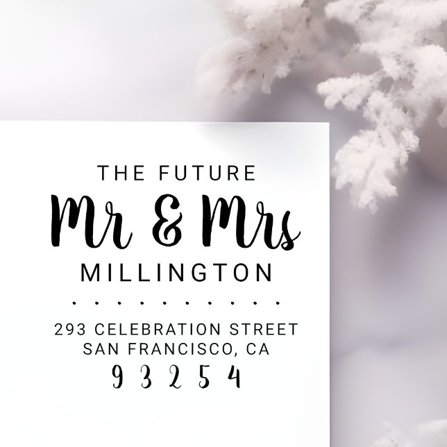 Sello De Caucho Dirección de devolución del nombre de familia del  (Subido por el creador)