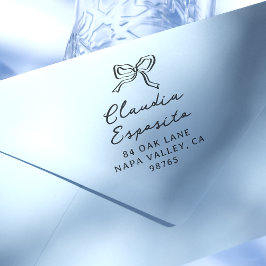 Sello De Caucho Dirección de devolución del nombre de la caligrafí