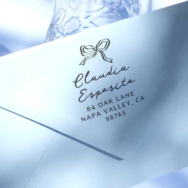 Sello De Caucho Dirección de devolución del nombre de la caligrafí (Rubber Stamp Mock-up)