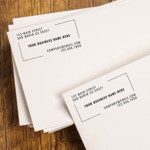 Sello De Caucho Dirección de devolución del nombre de la empresa P