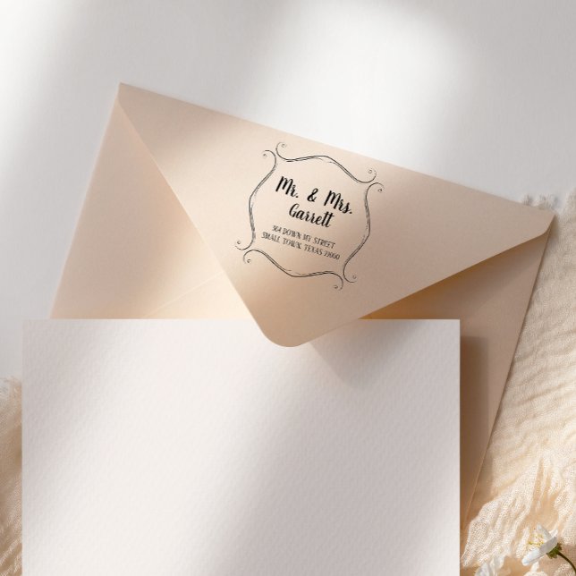 Sello De Caucho Dirección de devolución del nombre de la familia d (Subido por el creador)