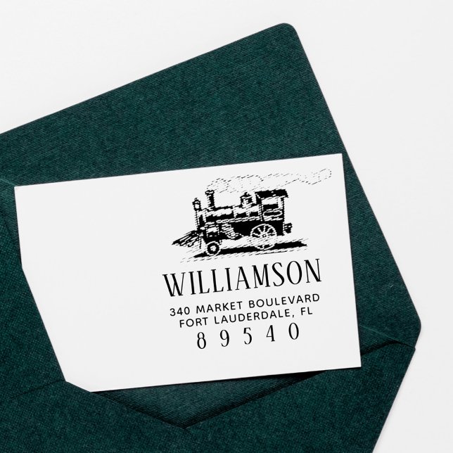 Sello De Caucho Dirección de devolución del nombre de la familia d (Subido por el creador)