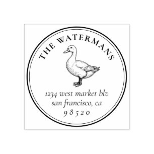 Sello De Caucho Dirección de devolución del nombre de la familia d