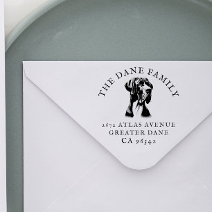 Sello De Caucho Dirección de devolución del nombre de la familia G