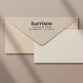 Sello De Caucho Dirección de devolución del nombre de la tipografí