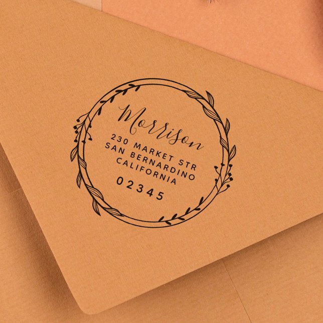 Sello De Caucho Dirección de devolución del nombre del guión de la (Rubber Stamp Mock-up)