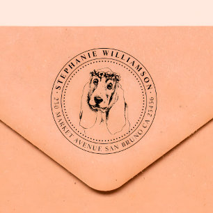 Sello De Caucho Dirección de devolución del nombre del Ilustracion
