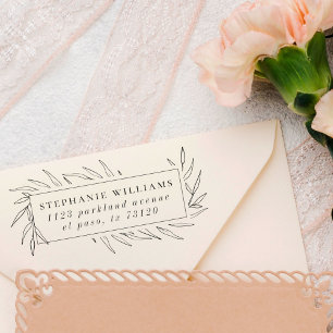 Sello De Caucho Dirección de devolución del nombre del marco de la