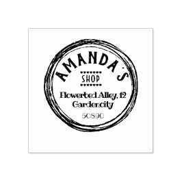 Sello De Caucho Dirección de devolución del nombre del propietario