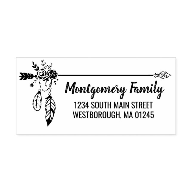 Sello De Caucho Dirección de devolución del nombre personalizado d (Impresión)