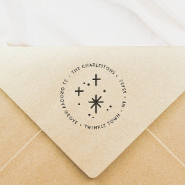 Sello De Caucho Dirección de devolución del nombre personalizado d