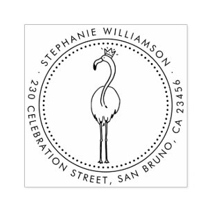 Sello De Caucho Dirección de devolución del nombre redondo del Per