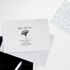 Sello De Caucho Dirección de devolución del Personalizado de flor 