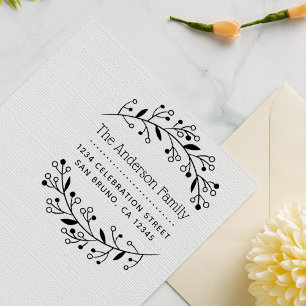 Sello De Caucho Dirección de devolución del Personalizado de guirn