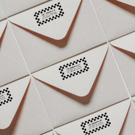 Sello De Caucho Dirección de devolución del tablero de ajedrez