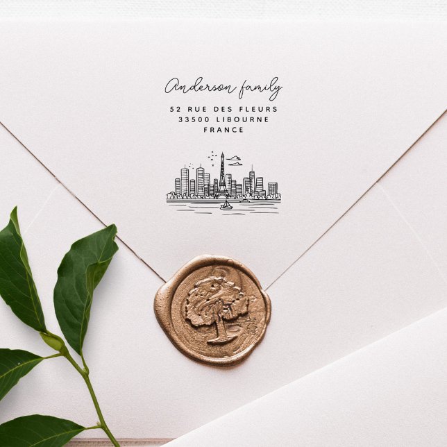 Sello De Caucho Dirección de devolución dibujada a mano con el nom (Subido por el creador)