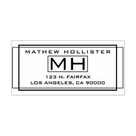 Sello De Caucho Dirección de devolución elegante