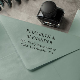 Sello De Caucho Dirección de devolución mínima simple del boda