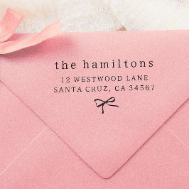 Sello De Caucho Dirección de devolución Minimalista con tira de ma