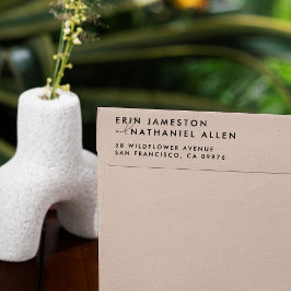 Sello De Caucho Dirección de devolución moderna de dos nombres y l