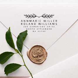 Sello De Caucho Dirección de devolución moderna de dos últimos nom