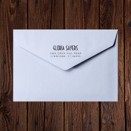 Sello De Caucho Dirección de devolución moderna de nombre y apelli