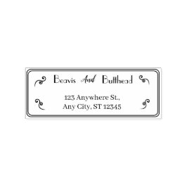 Sello De Caucho Dirección de devolución Nombres de parejas minimal