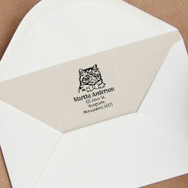 Sello De Caucho Dirección de devolución persa de gato