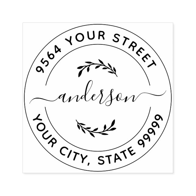 Sello De Caucho Dirección de devolución personalizada (Impresión)