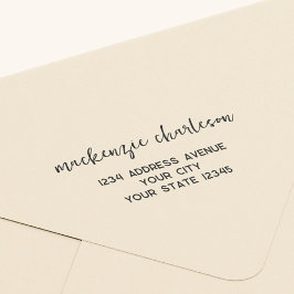 Sello De Caucho Dirección de devolución personalizada de script mo