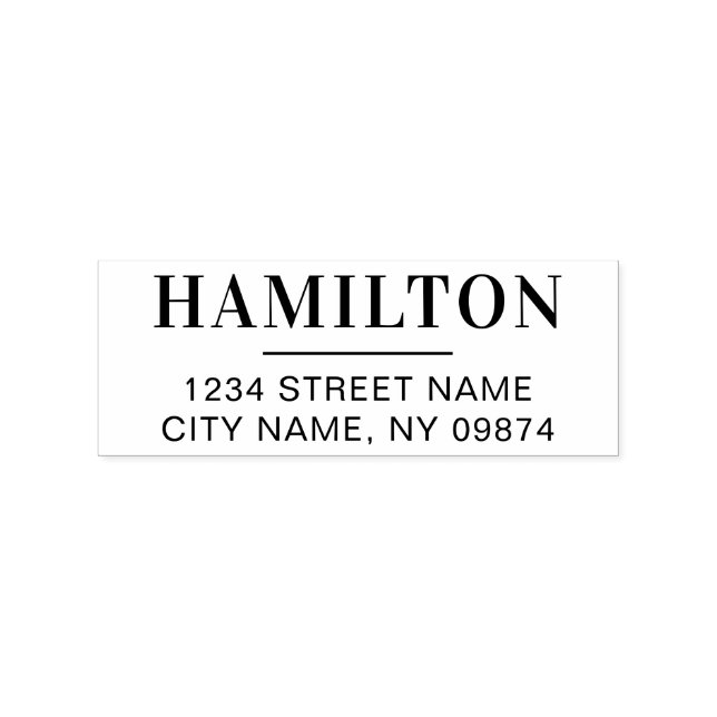 Sello De Caucho Dirección de devolución personalizada moderna y se (Impresión)