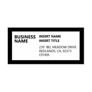 Sello De Caucho Dirección de devolución profesional