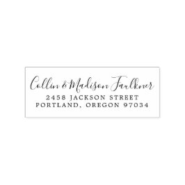 Sello De Caucho Dirección de devolución recién casada del boda