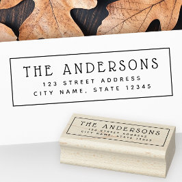 Sello De Caucho Dirección de devolución y borde