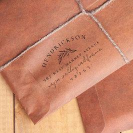 Sello De Caucho Dirección de devolución y nombre de bifurcación bo