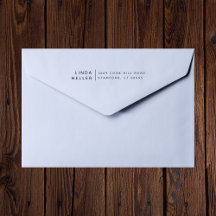 Dirección de devolución y nombre Minimalista moder