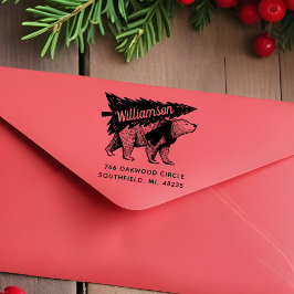 Sello De Caucho Dirección de entrega de árbol de oso polar de esti