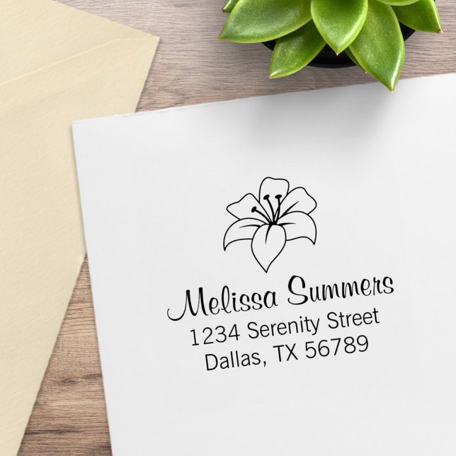 Sello De Caucho Dirección de flor de Lily Exótica (Subido por el creador)