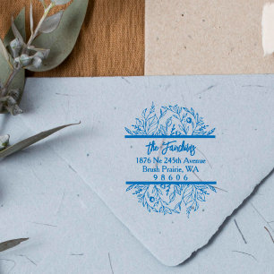 Sello De Caucho Dirección de Flores Silvestres y Twigs de moda y s